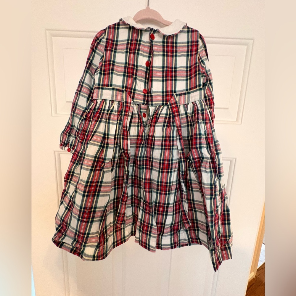 JoJo Maman Bébé Red Green Plaid Toddler Dress - Picture 2 of 3
